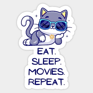 Indoor cat cartoon Sticker